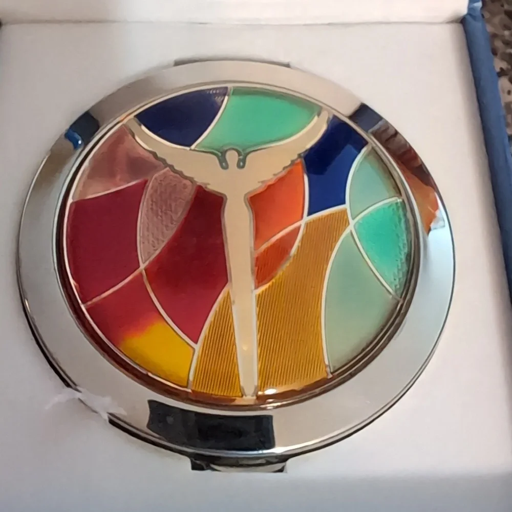 Angels Of Reconciliation Double Sided Compact Cosmetic Mirror. Catholic. NEW